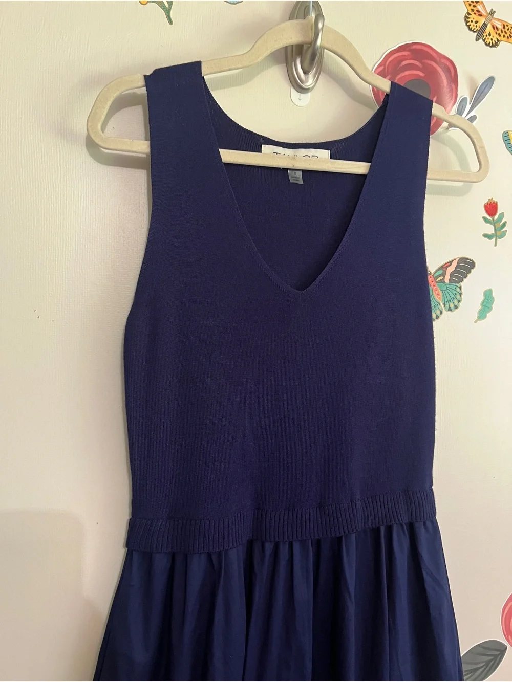 Taylor Navy Sleeveless V-Neck Maxi Dress S - Picture 4 of 10